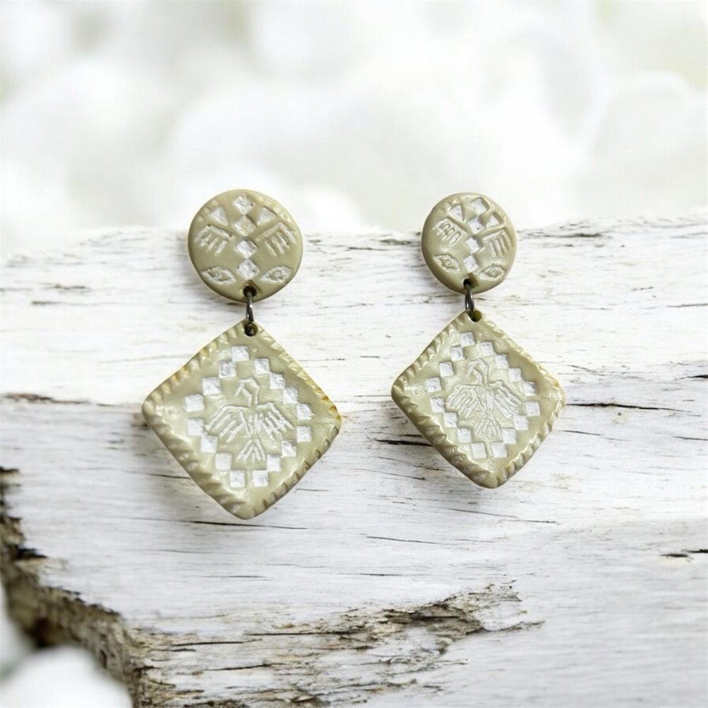 Handmade Thunderbird Drop Earrings